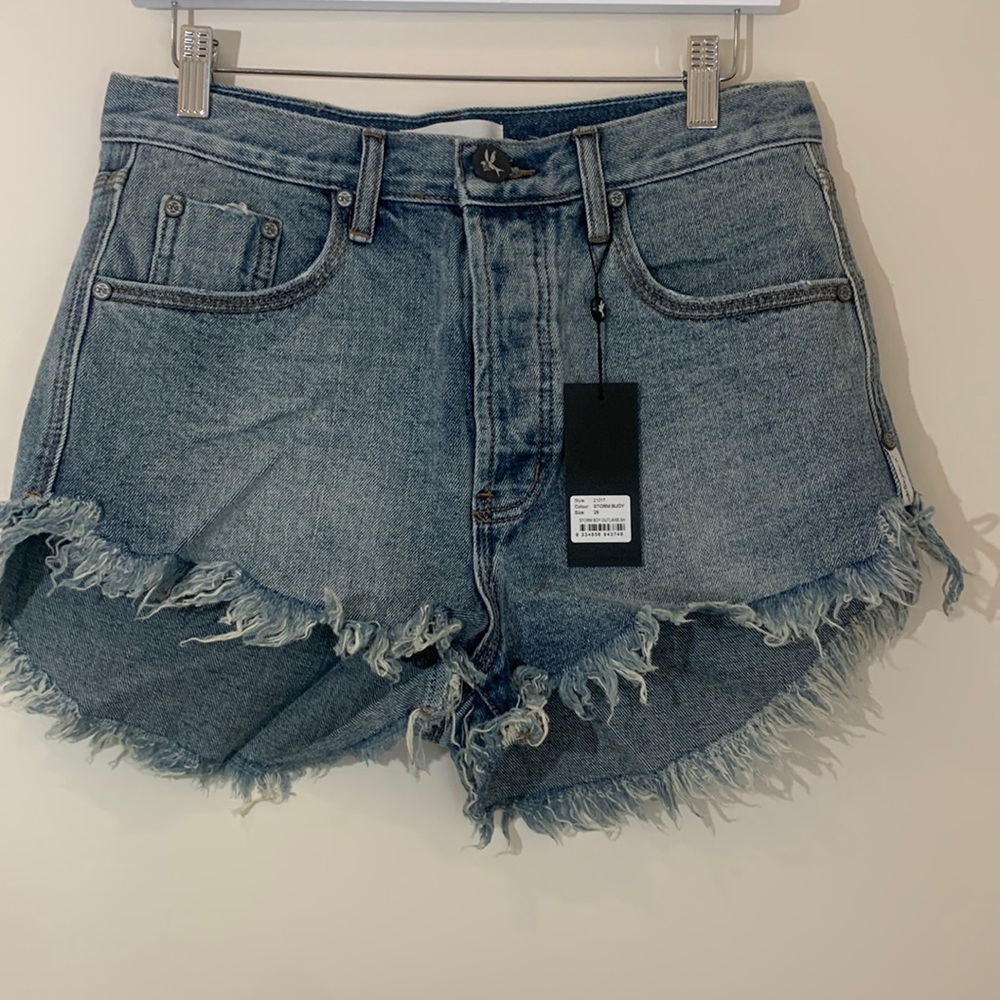 One Teaspoon Outlaws in Storm Buoy Women’s Size 26 Cutoff Distressed